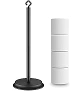 KASUNTO Toilet Paper Holder for Bathroom, Metal Free Standing Toilet Paper Storage with Rustproof...