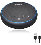 N newline Bluetooth Speakerphone with 360° & 5 Meters (16 Feet) Voice Pickup for Work & Leisure, ...