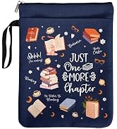 Just One More Chapter Book Sleeve Gifts for Librarian Book Lovers Bookish Friends Students with Z...