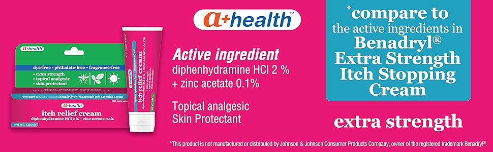Compare to the active ingredients in Benadryl Extra Strength Itch Stopping Cream