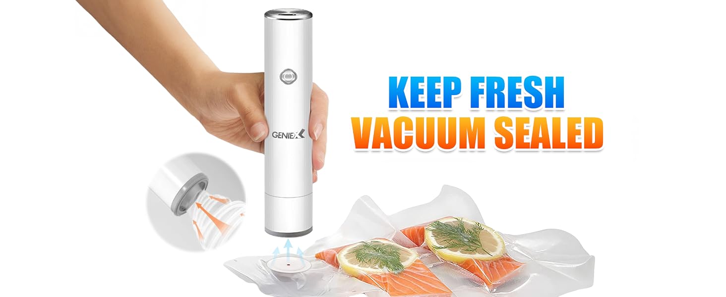 Vacuum Food Storage, Vacuum Handheld Sealer, H20, Vacuum Hand Pump for Food storage, Keep Food Fresh