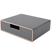 XNONE Desk Organizer with Drawer,Stackable Storage 1 Drawer Organizer,PU Leather Handmade Desktop...
