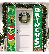 Christmas Decorations Christmas Decor Banner Xmas Porch Door Sign Welcome Banner for Indoor Outdo...