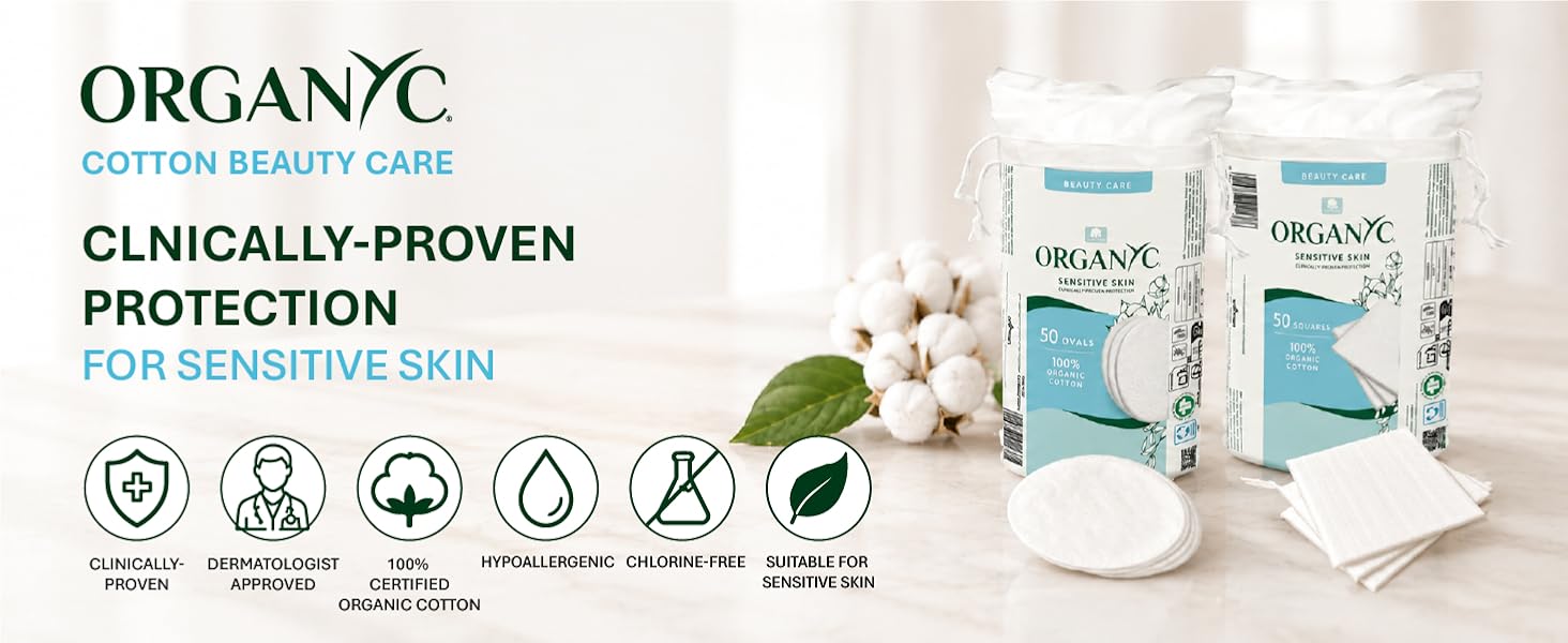Organyc cotton oval squares