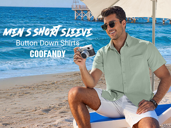 mens short sleeve button down shirt