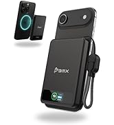 SolidSafe 5K Magnetic Power Bank, Black, Qi2 Certified 15W Wireless Charger, LCD Display, Ultra-S...