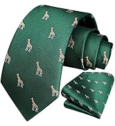 HISDERN Ties for Men Fun Animal Tie Handkerchief Business Classic Designer Mens Ties Novelty Neck...