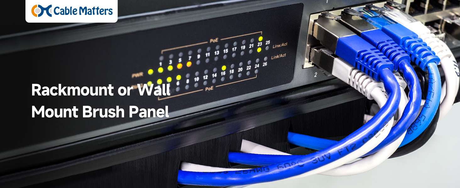 Rackmount or Wall Mount Brush Panel