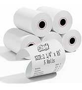 Muotich 2 1/4 x 85 Thermal Paper Rolls, 5 Rolls POS Receipt Rolls Fits All Credit Card Terminal a...