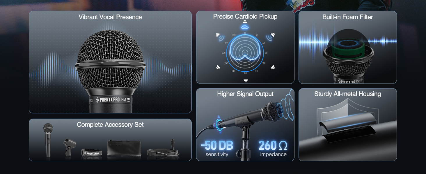 Phenyx Pro Dynamic Vocal Microphone PM-25S