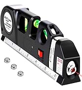 Laser Level Line Tool, Multipurpose Laser Level Kit Standard Cross Line Laser leveler Beam Tool w...
