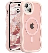 UEEBAI Magnetic for iPhone 15 Case, Cute Cover Compatible with MagSafe, 2025 Clear Wave Design Wa...