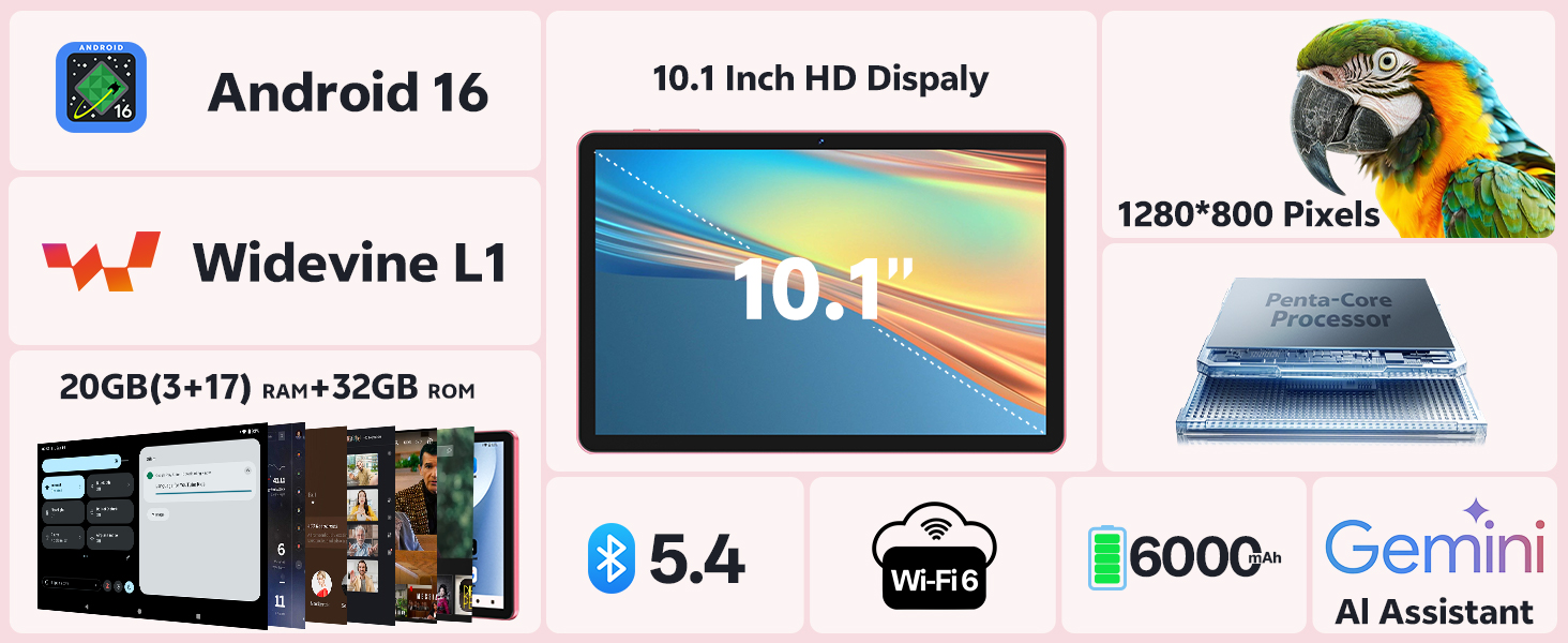2 in 1 Tablets with Keyboard Mouse Stylus