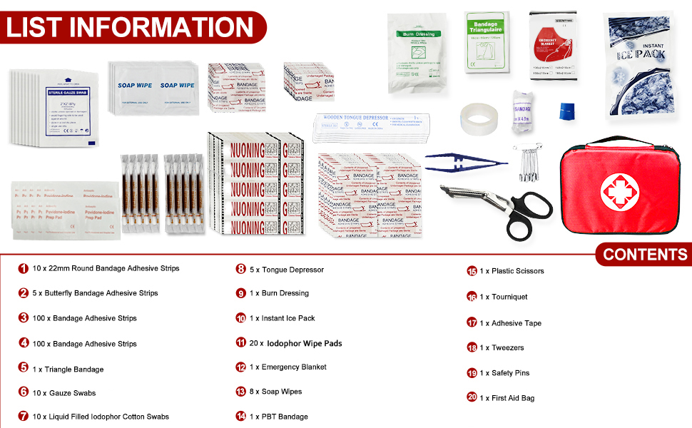 first aid kit home camping car