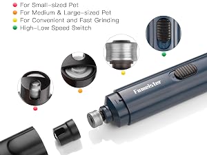 multifunctional two speed nail grinder