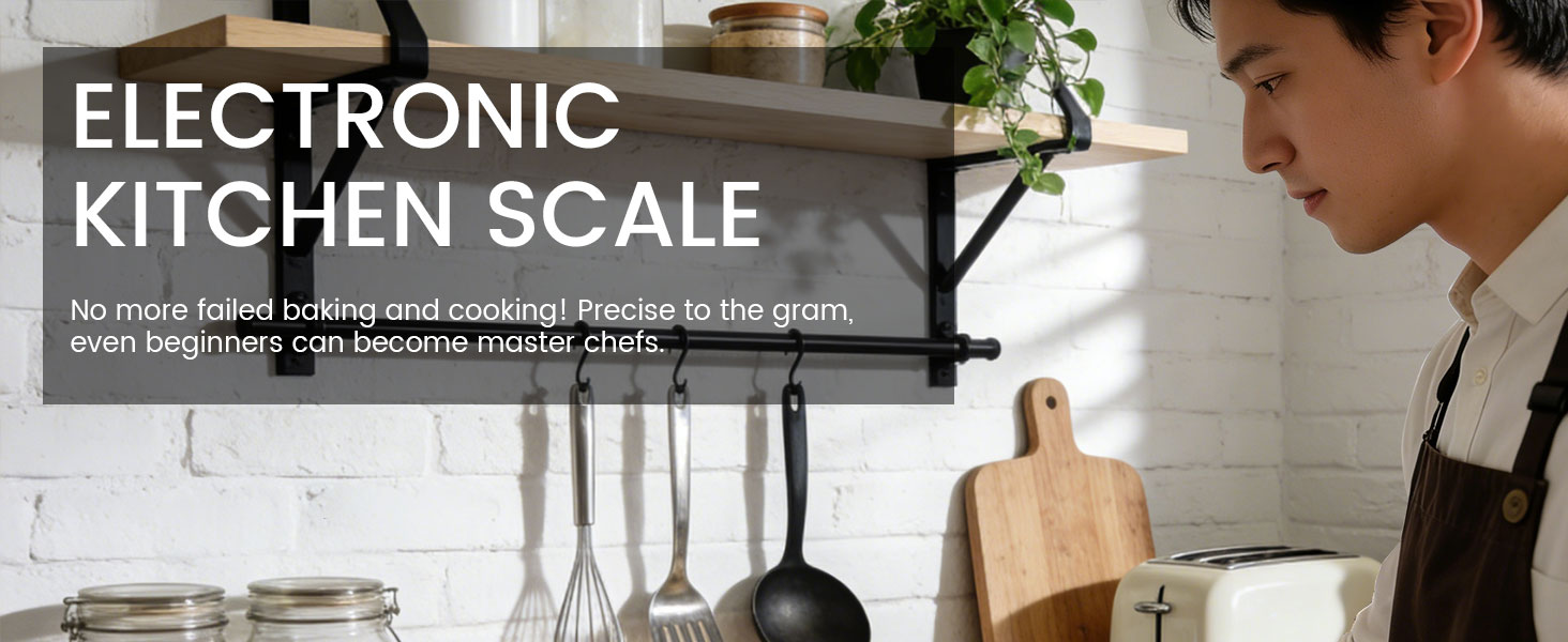 ELECTRONICKITCHEN SCALE No more failed baking and cooking! Precise to the gram,