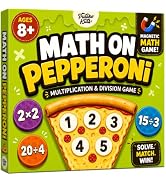 Matheroni Pepperoni Math Games for Kids 8-12, Division & Multiplication Game, Educational STEM Bo...