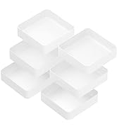 6 Pcs Stackable Drawer Organizer Set, 6.6" X 6.6" Square Plastic Vanity Drawer Organizers and Sto...