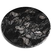 Koville Brazilian Natural Granite Round Cutting Board for Kitchen, 11" Round Hand Crafted Stone S...