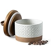Miamolo Small Ceramic Jar with Lid, Coffee Container Kitchen Food Storage Jars for Spice Sugar Ca...