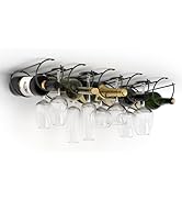xympo Cabinet Mount Wine and Glass Hanger, Compact Wine Organizer (Set of 5)