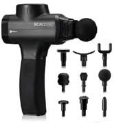 LifePro Sonic Pro Handheld Electric Massage Gun – Deep Tissue Percussion Massager Gun with 10 Spe...