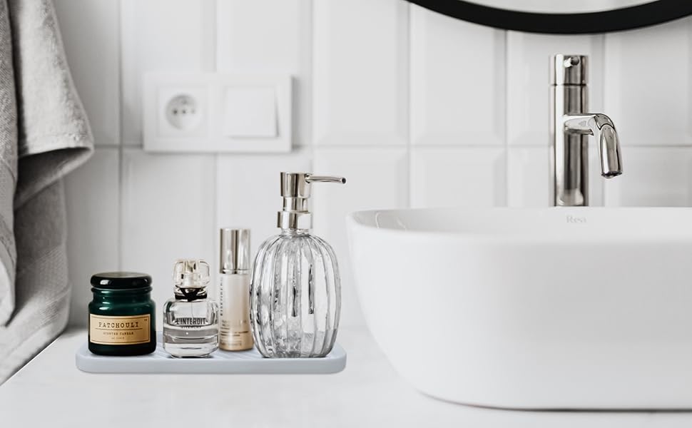 White Silicone Organizer Tray fo Bathroom