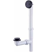 1-1/2" Bathtub Drain Kit Wellup Tubular Tip Toe Bath Waste Drain Kit, Touch-Toe Black Tub Drain R...