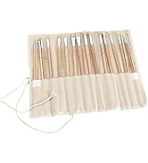 Exerz 18 Piece Paint Brush Set with Canvas Roll for Acrylic Oil Artists | Natural Bristle Brushes...