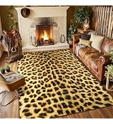 B BENRON Premium Leopard Rug, Wild Cheetah Print Rugs for Living Room Bedroom, 4x6 feet, Non-Slip...