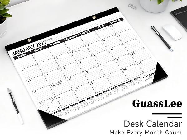 desk calendar 2026-2027
