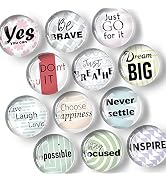 Glass Inspirational Magnets for Fridge - Funny Refrigerator Magnets - Decorative Magnets for Whit...