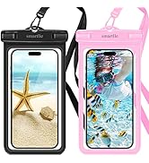 smartlle Waterproof Phone Pouch Case - 2 Pack, Cell Phone Dry Bag for iPhone 14 13 12 11 Pro Max ...