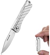 KEEPO LINK Mini Titanium Pocket Knife for Everyday Carry- Razor Sharp Utility Knife, Small Foldin...