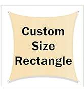 Amgo Custom Size Rectangle Sun Shade Sail Order to Make Canopy Awning AGSLT, 200GSM Heavy Duty, 9...