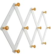 Dseap Expandable Coat Rack (Larger Version) - 24” High, Anti-Slip, Ultra Heavy Duty Wooden Accord...