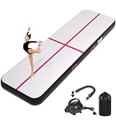 KIKILIVE Inflatable Air Gymnastics Tumbling Mat 6ft 10ft 13ft 16ft 20ft, Air Tumble Track Mat 4/8...