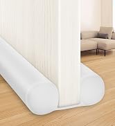 MAXTID Under Door Draft Stopper 36" White Bottom Door Seal Noise Blocker Large Wind Guard Noise B...