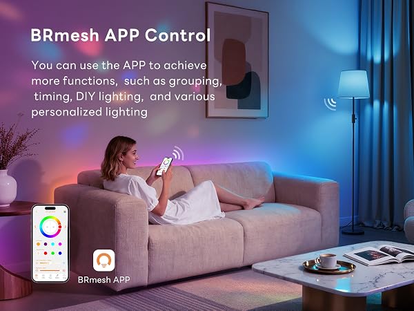 Smart LED RGBCW Floor Lamp with App & Alexa Voice Control