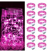ZGWJ 12 Pack Fairy Lights Battery Operated, 7FT 20LED Mini Fairy String Lights Silver Wire 3 Mode...