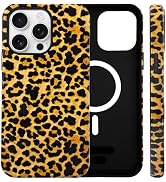 SenRiCase for iPhone 15 Plus Case Cute Cheetah Print Phone Case Compatible with MagSafe, Dual-Lay...