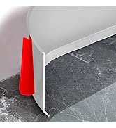 Flexible Baseboard Molding Trim, 4 Inch Self-Adhesive Vinyl Wall Base, Peel and Stick Cove Base, ...