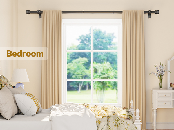 yafex heavy duty curtain rods for living room and bedroom windows