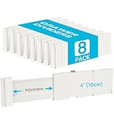 Vtopmart Drawer Dividers for Clothes 8 Pack, Adjustable 4" High Expandable from 11.3"-17" Dresser...