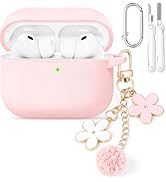 Wowwat for AirPods Pro 3 Case Cover 2025, Soft Pink Silicone Protective Shell Compatible with App...