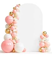 Moosfor 7.2FT Arch Backdrop Cover, Double-Sided Fitted Backdrop Stand Cover | Spandex Stretchy Ba...