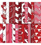 EggSun 48Pcs Heart Pink Scrapbook Paper Pad, 12x12 Inch Colorful Love Decorative Craft Paper for ...