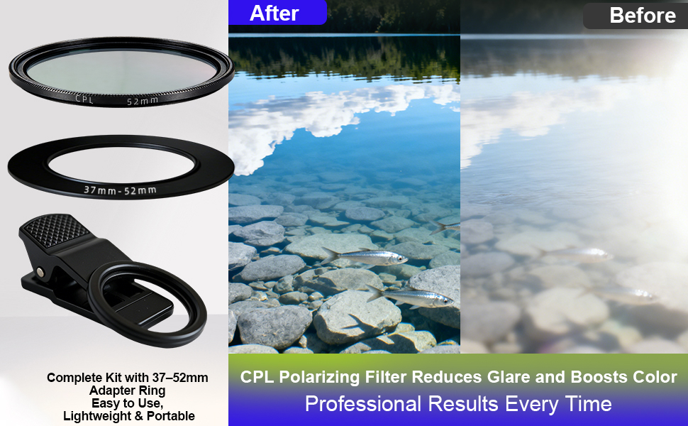 Macro & Wide Angle Lens for iPhone, Phone Camera Lens Kit with CPL