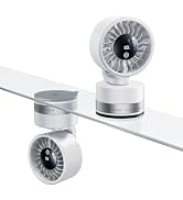 Upgraded Suction Cup Wall Mounted Fan with 4000mAh Battery, 5 Speeds Adjustable 180 Tilt 340 Rota...