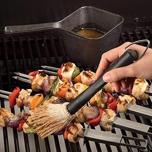 basting brush kabobs BBQ barbecue basting pot